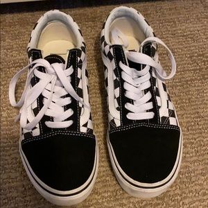 Black Checkered Vans